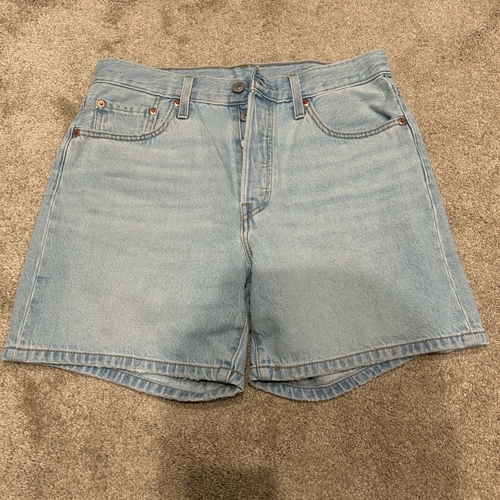 Levi's 501 Light Blue Denim Shorts